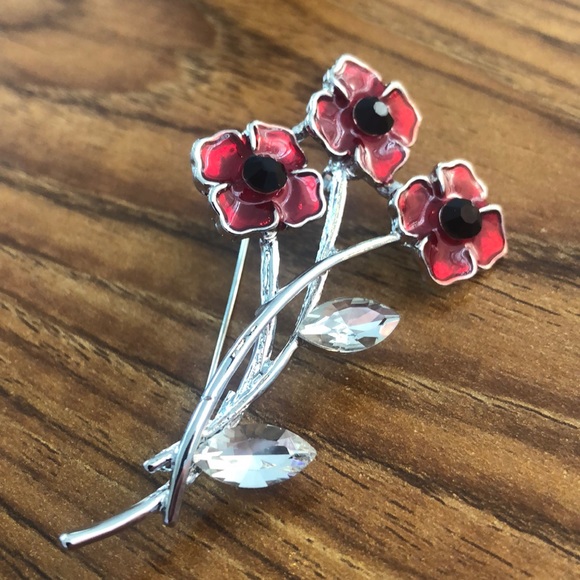 BEAUTIFUL ROSE AND DIAMOND BROOCH - Picture 6 of 16